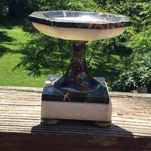 Marble and cloisonné heavy antique  piece